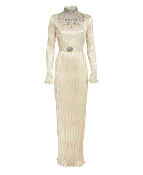 Andrew Gn Crystal-Embellished Pleated Gown 4