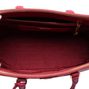 Prada Red Large Saffiano Lux Galleria Double Zip Satchel 4