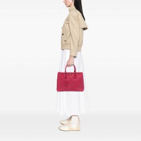 Prada Red Large Saffiano Lux Galleria Double Zip Satchel 6