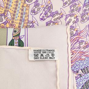 Hermes Printed Rencontre Oceane Silk Scarf 90 2