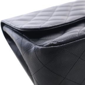 Cahenl Black Jumbo Classic Caviar Single Flap 11