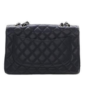 Cahenl Black Jumbo Classic Caviar Single Flap 2