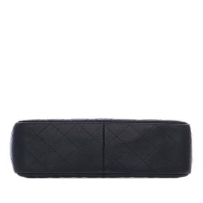 Cahenl Black Jumbo Classic Caviar Single Flap 5