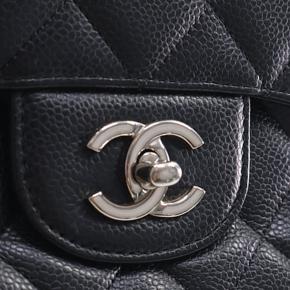 Cahenl Black Jumbo Classic Caviar Single Flap 7