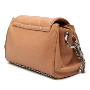 Chanel Tan Washed Lambskin Bijoux Chain Accordion Flap 2