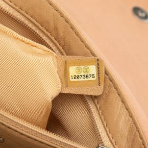 Chanel Tan Washed Lambskin Bijoux Chain Accordion Flap 6