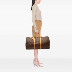 Louis Vuitton Coated Canvas Monogram Keepall 60 9