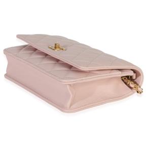 ChanelQuilted Lambskin CC Pearl Crush Wallet On Chain 7