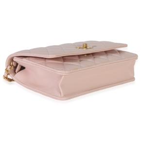 ChanelQuilted Lambskin CC Pearl Crush Wallet On Chain 6