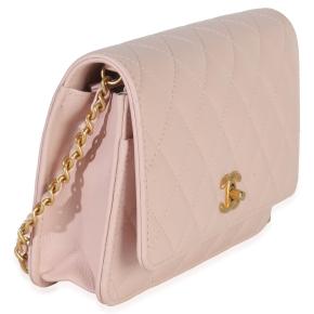 ChanelQuilted Lambskin CC Pearl Crush Wallet On Chain 3