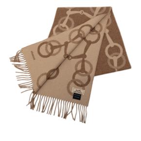 Hermes Brown Any Mors Cashmere Scarf 2