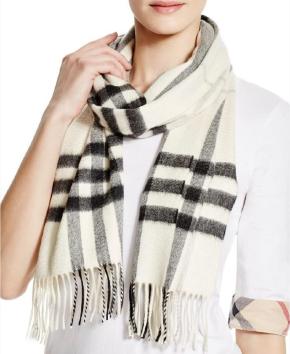 Burberry Cream Check Cashmere Scarf 3