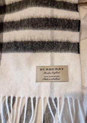 Burberry Cream Check Cashmere Scarf 7