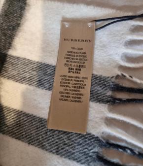 Burberry Cream Check Cashmere Scarf 8