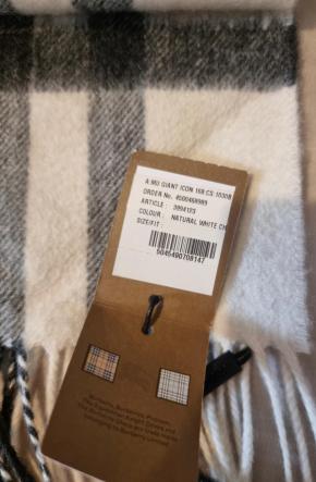Burberry Cream Check Cashmere Scarf 9