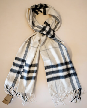 Burberry Cream Check Cashmere Scarf 4