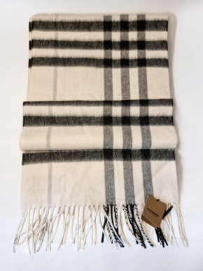 Burberry Cream Check Cashmere Scarf 2