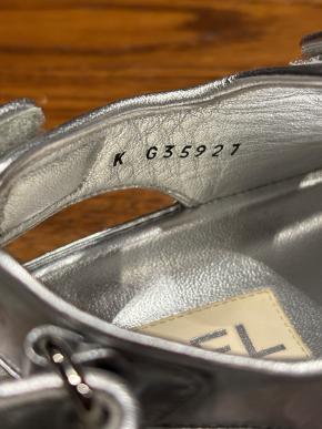 Chanel Silver Dad Sandals 5