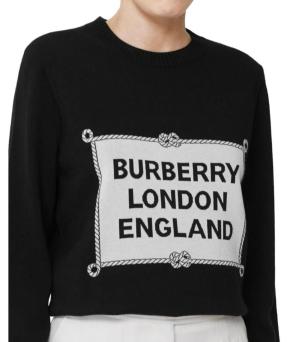 Burberry Black Rigging Intarsia Wool Sweater 2