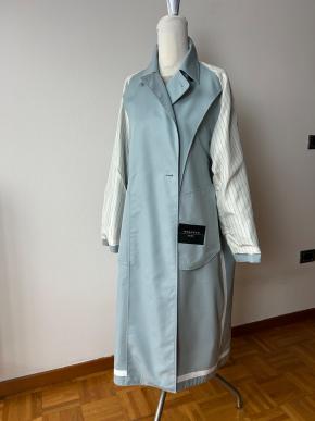 MaxMara Blue Canasta Cotton Trench Coat 3