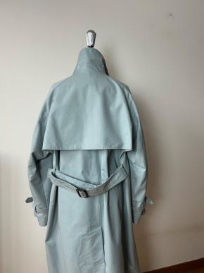 MaxMara Blue Canasta Cotton Trench Coat 7