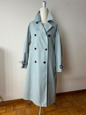 MaxMara Blue Canasta Cotton Trench Coat 4