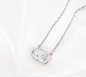 Bespoke Oval 3ct Diamond Pendant VS1 8