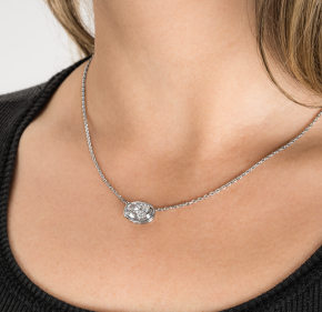 Bespoke Oval 3ct Diamond Pendant VS1 9