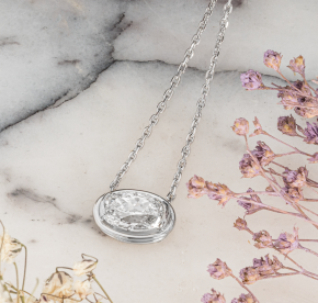 Bespoke Oval 3ct Diamond Pendant VS1 5