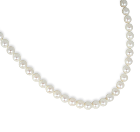 14k Yellow Gold Knotted Pearl Necklace 4