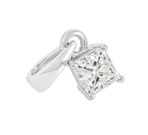 Bespoke Princess Cut Diamond Pendant 0.90 I/VS1 White Gold 8