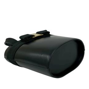 Ferragamo Black Leather Vara Bow Top Handle Bucket Bag 5