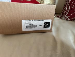 Louboutin Beige Python Print Pumps 10