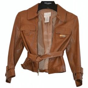 Celine Tan Leather Cropped Jacket 6