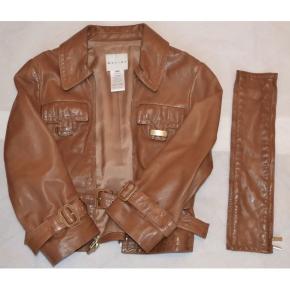 Celine Tan Leather Cropped Jacket 4