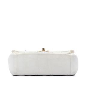 Chanel White Mini Quilted Caviar Chain Soul Flap 3