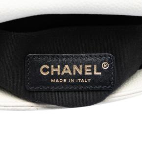 Chanel White Mini Quilted Caviar Chain Soul Flap 5
