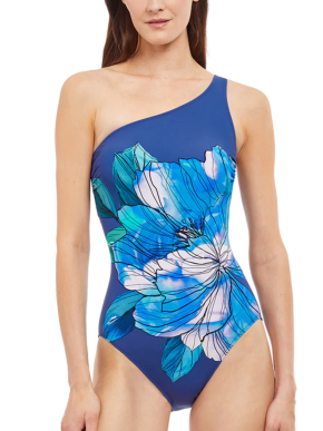 Gottex Wild Flower One Shoulder One Piece 3