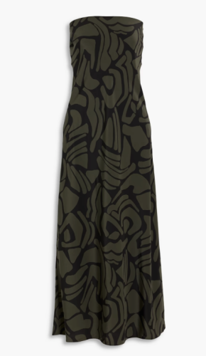 Matteau Strapless Printed Silk Crepe De Chine Maxi Dress 4