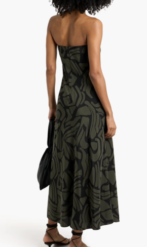 Matteau Strapless Printed Silk Crepe De Chine Maxi Dress 5
