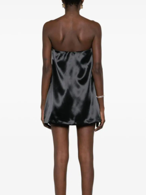 Louisa Ballou  Knot-Detailed Satin Minidress 3