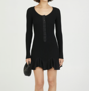 Stella McCartney Fluted Ribbed Mini Dress 2