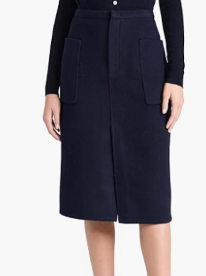 Vince Brushed Recycled Wool-Blend Pencil Skirt 4