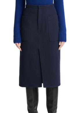 Vince Brushed Recycled Wool-Blend Pencil Skirt 5