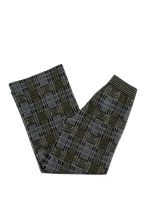 Bottega Veneta Green & Black Plaid Knitted Trousers 2