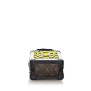 Monogram Canvas Yellow Flocked Limited Edition Vertical Soft Trunk Bag 4