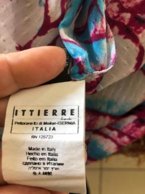 Turquoise Paint-Effect Print Blouse 4