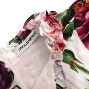 White Rose Print Cotton Dress & Bloomers 10