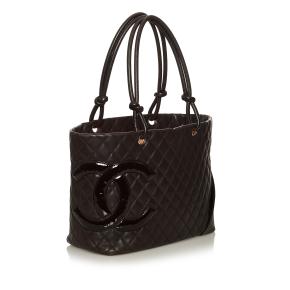 Vintage Black Cambon Ligne Tote Bag 2