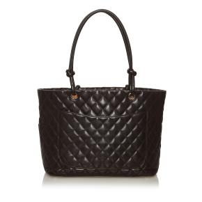 Vintage Black Cambon Ligne Tote Bag 3